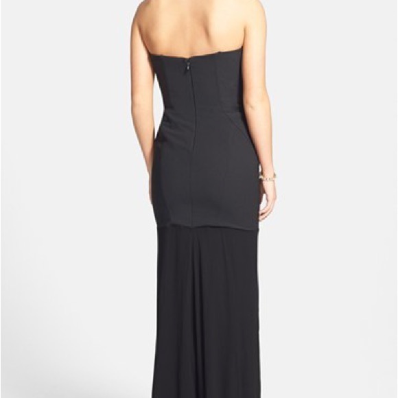 Nicole Miller Tech Crepe Strapless Gown - Picture 2 of 4